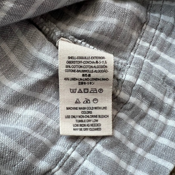 Free People Living Color Overall Mini Dress Grey White Stripe Combo Size XS - Picture 7 of 8